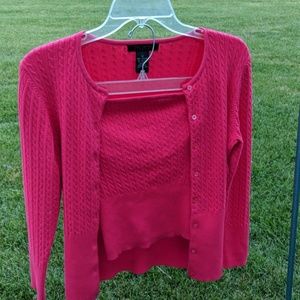 CARDIGAN CABLE KNIT TWIN SET